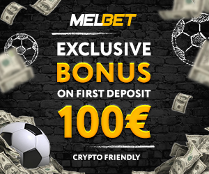 Melbet: exclusive bonus on first deposit, 100 €