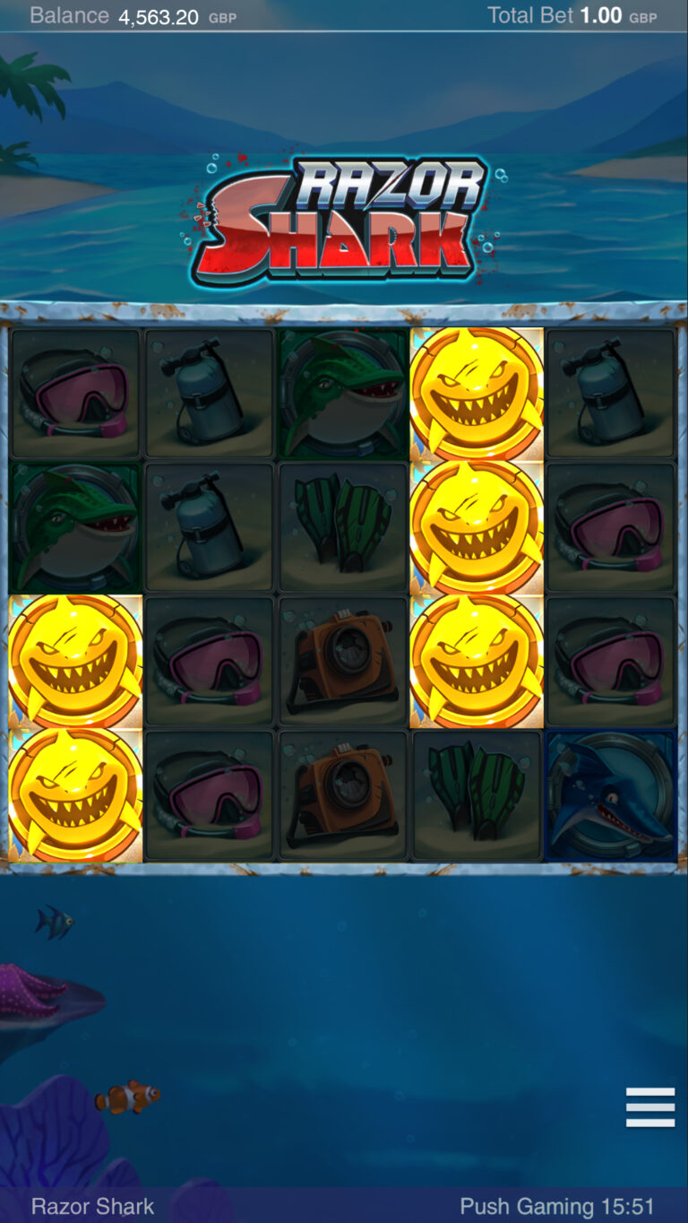 Razor Shark golden — official game image