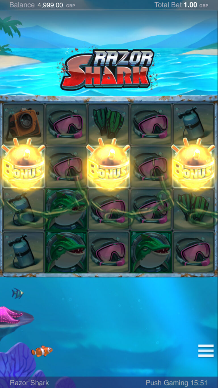 Razor Shark scatters — official game image